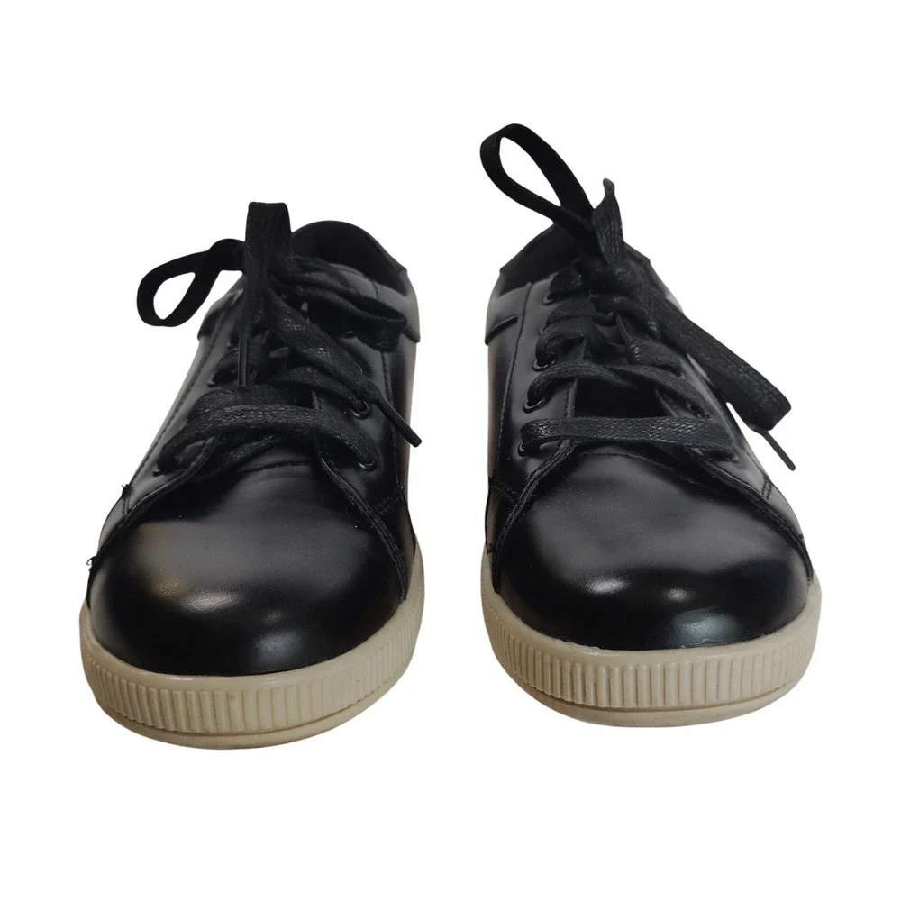 DEERSTAGS‎ KANE Mens Black Simulated Leather Memory Foam Sneakers Size 4M